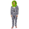 thumbnail image 1 of Beetlejuice Mens' Halloween Movie Character Union Suit Costume Sleep Pajama, 1 of 7