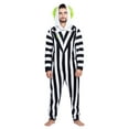 thumbnail image 1 of Beetlejuice Mens Onesie Pajama Costume Union Suit, Stipes, Size: S, Warner Brothers, 1 of 3