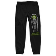 BIOWORLD Beetlejuice Movie Here Lies Beetlejuice Men's Black Jogger Pants-Medium