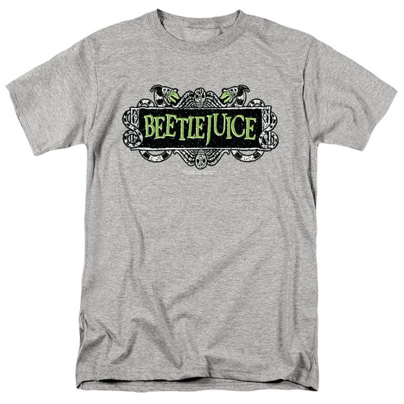 Beetlejuice Movie Logo Unisex Adult T-Shirt, Athletic Heather, Small