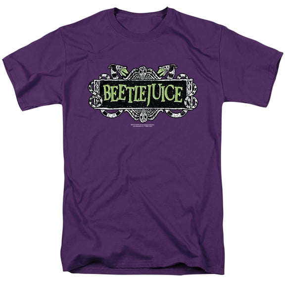 Beetlejuice Movie Logo Unisex Adult T-Shirt, Purple, 2X-Large