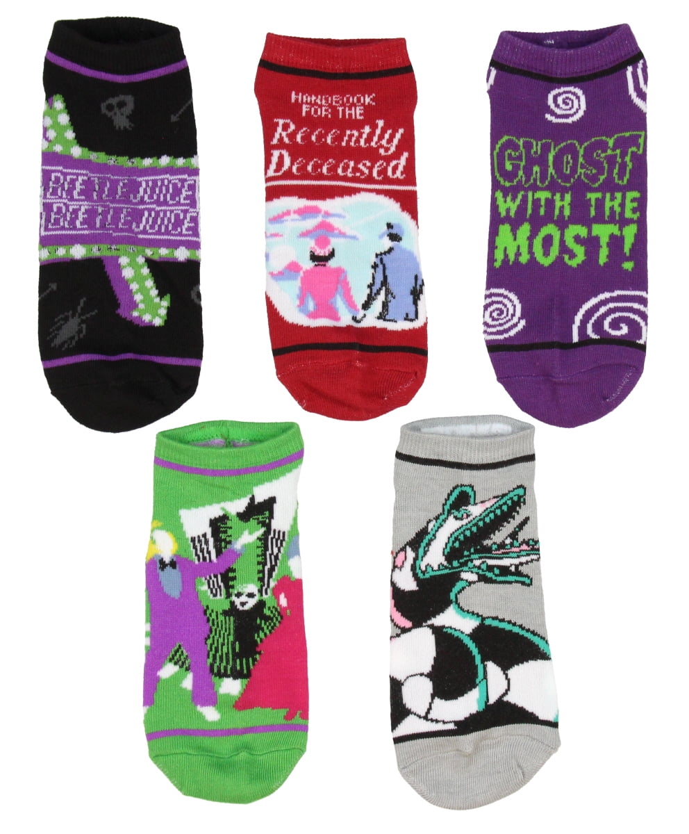 SEVEN TIMES SIX Beetlejuice Movie Scenes Ankle Socks 5 PK for Men and Women