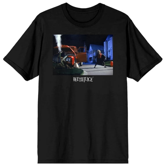 Beetlejuice Multicolored Character Men's Black T-Shirt-3XL