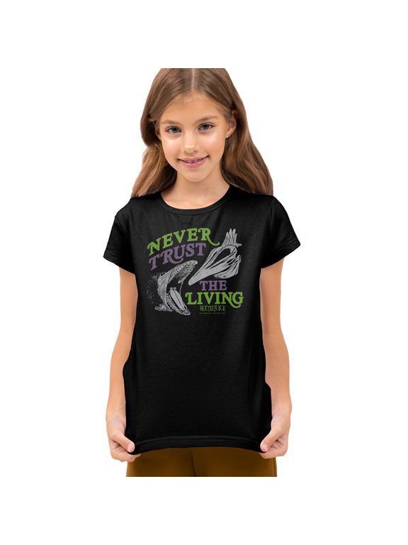 Never Trust Kids T Shirt (Medium) for Youth Toddler Boys and Girls, Black