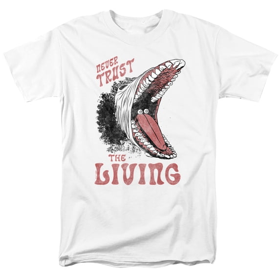 Beetlejuice Never Trust The Living Unisex Adult T Shirt (Large) White