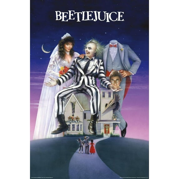 Beetlejuice One Sheet Poster 24x36 Sold by Art.Com