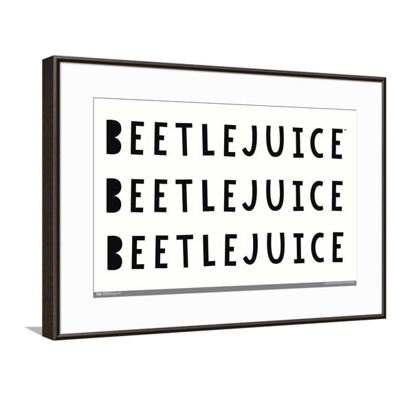 Beetlejuice - Phrase Canvas Wall Poster, 14.725" x 22.375"
