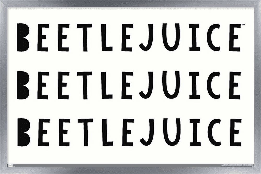 Beetlejuice - Phrase Wall Poster, 14.725" x 22.375", Framed