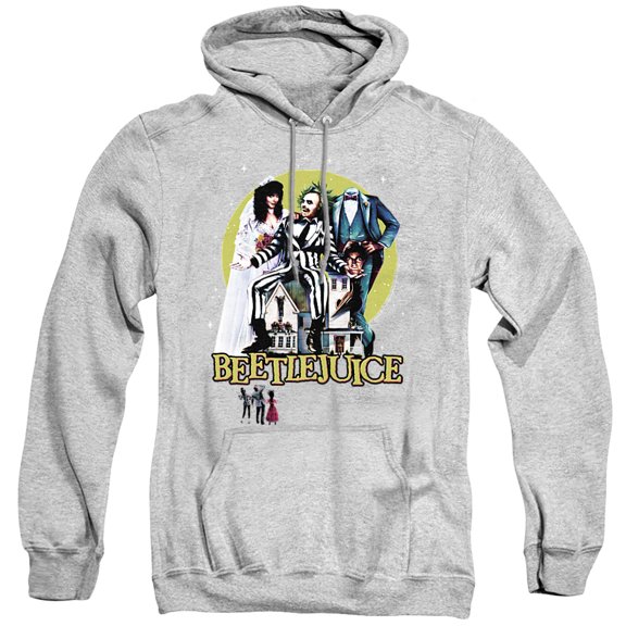 Beetlejuice Poster Revisited Unisex Adult Pull-Over Hoodie,Athletic Heather, X-Large