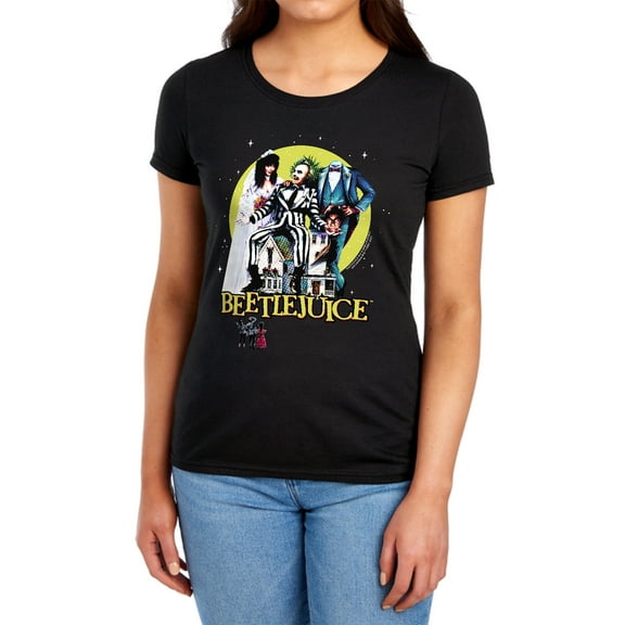 Beetlejuice Poster Revisited Women's T Shirt,Poster Revisited, Large