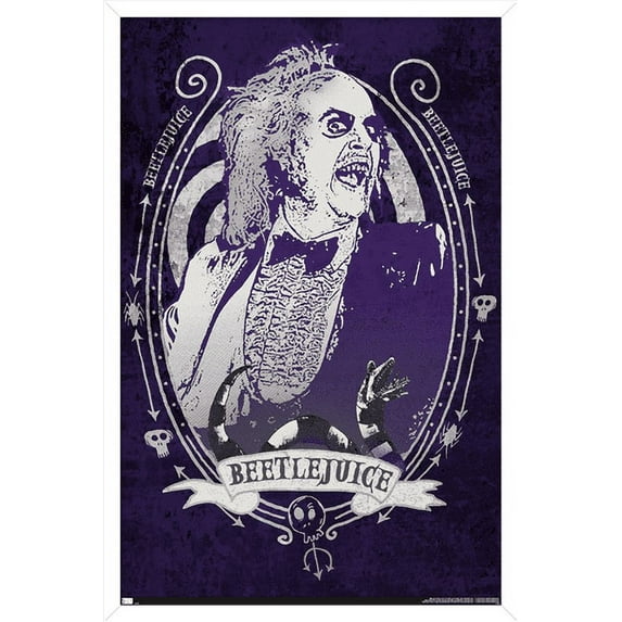 Beetlejuice - Purple Wall Poster, 22.375" x 34", Framed