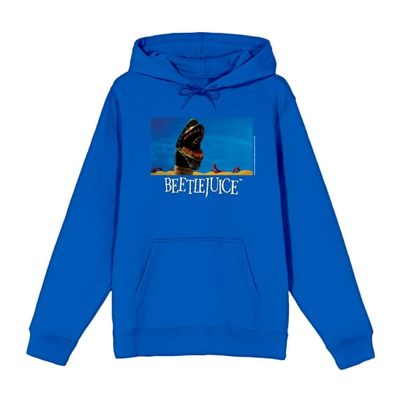 Beetlejuice Sandworm Adult Blue Long Sleeve Hoodie-XL