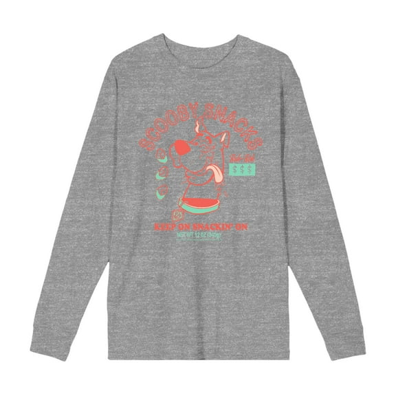 Beetlejuice Sandworm Desert Door Adult Heather Gray Crew Neck Long Sleeve Tee-Large