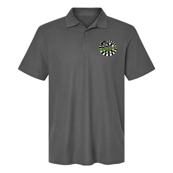 Beetlejuice Sandworm Logo Cotton Polo Shirt, Charcoal, 3X-Large