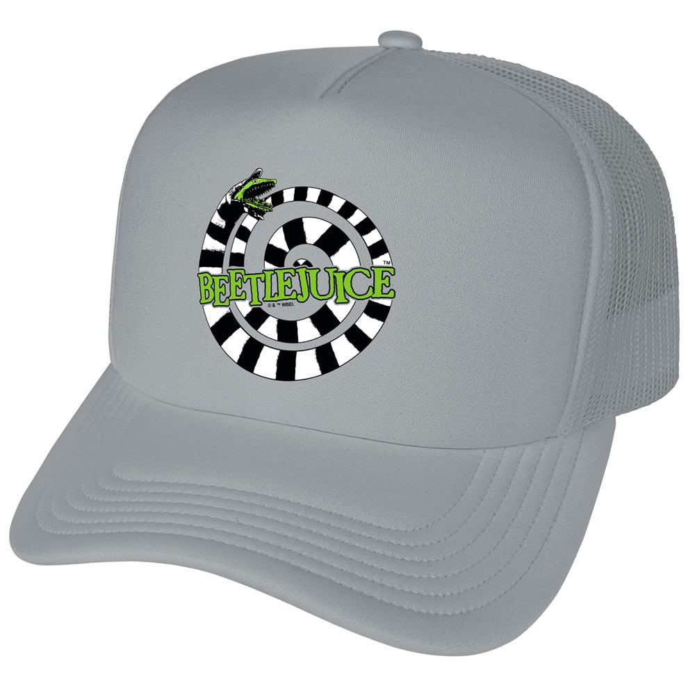 Beetlejuice Sandworm Logo Foam Snapback Trucker Hat - Unisex for Men and Women