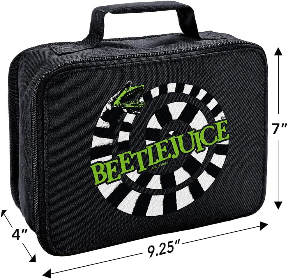 Beetlejuice Sandworm Logo Insulated Soft Sided Lunch Box - Reusable