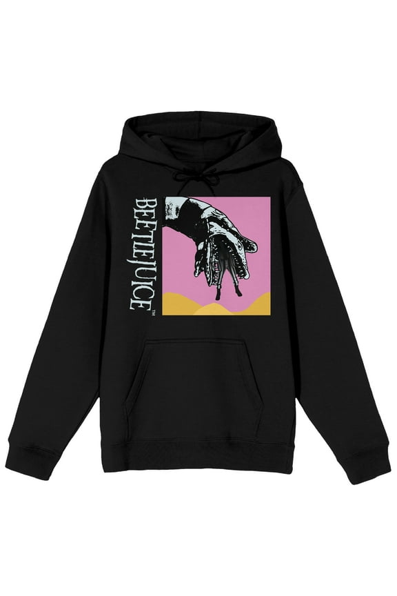 Beetlejuice Sandworm Long Sleeve Men's Black Hooded Sweatshirt-5XLB