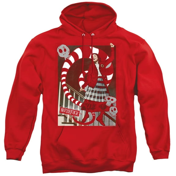 Beetlejuice Shake Snake Unisex Adult Pull-Over Hoodie,Red, Medium