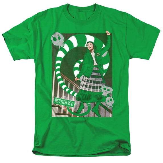 Beetlejuice Shake Snake Unisex Adult T-Shirt, Kelly Green, Medium