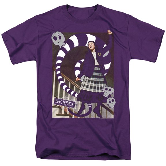 Beetlejuice Shake Snake Unisex Adult T-Shirt, Purple, Large