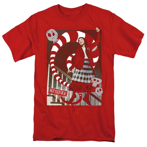 Beetlejuice Shake Snake Unisex Adult T-Shirt, Red, Large