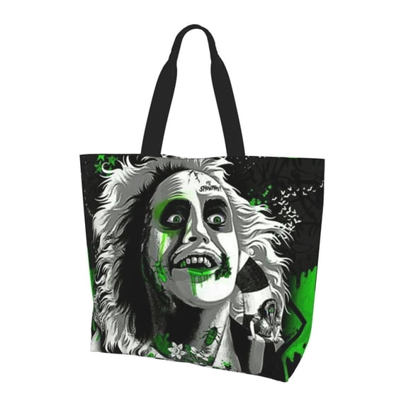Beetlejuice Shoulder Bag Durable Reusable Grocery Bags Shopping Tote Bag for Women