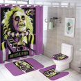 thumbnail image 1 of Beetlejuice Shower Curtain Set 4 Piece, Set Bathroom Sets with Rugs(Bath Mat,U Shape Mat Toilet Lid Cover Mat) Durable Bathroom Decor, 1 of 8