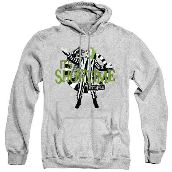 Beetlejuice Showtime Unisex Adult Pull-Over Hoodie,Athletic Heather, 2X-Large