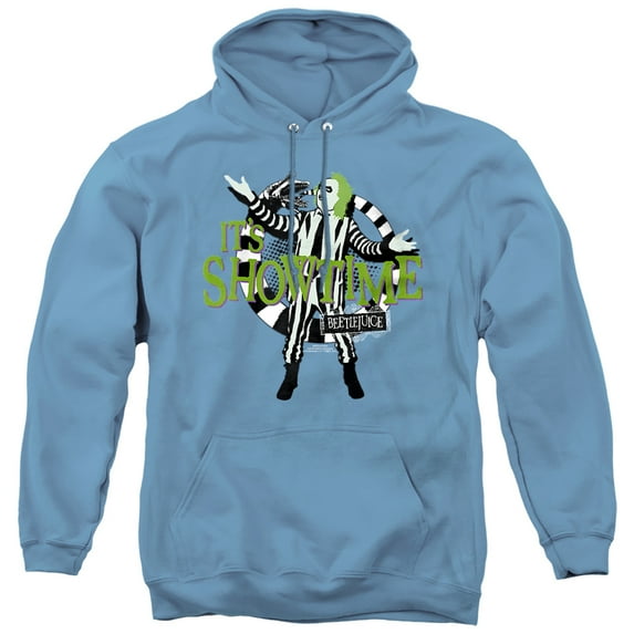 Beetlejuice Showtime Unisex Adult Pull-Over Hoodie,Carolina Blue, X-Large