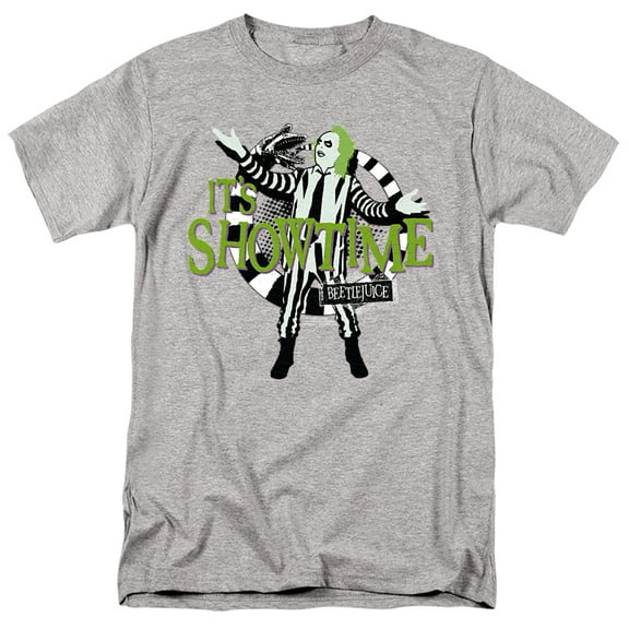 Beetlejuice Showtime Unisex Adult T-Shirt, Athletic Heather, Small