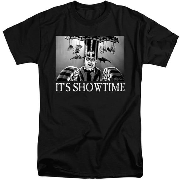 Beetlejuice Showtime Unisex Adult Tall T Shirt,Black, 2X-Large