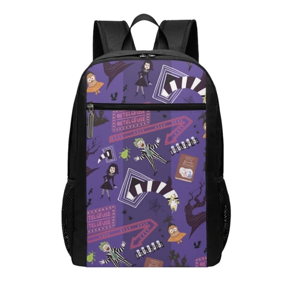 Beetlejuice Sports Backpacks 17 Inch Schoolbag Adults Rucksack Simple Casual Daypack Lightweight Laptop Backpack Computer Bag