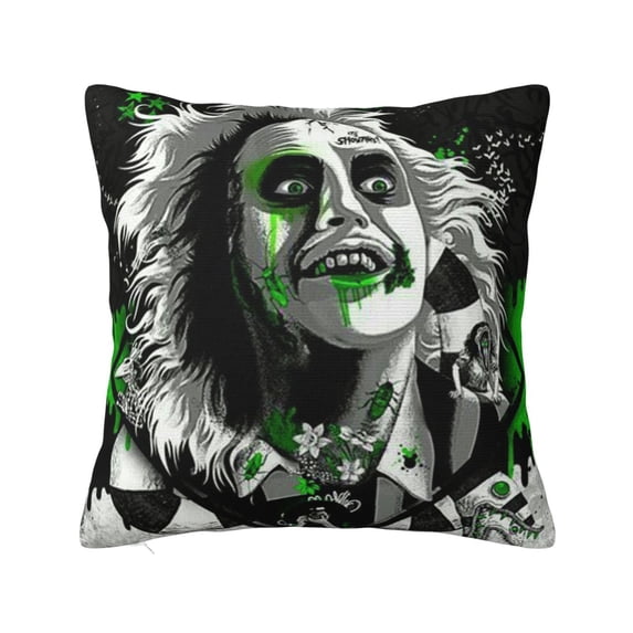 Beetlejuice Square Pillow Case Pillow Holder Soft Decorative Pillow Sham Cushion Cases Pillowcase 16"X16"