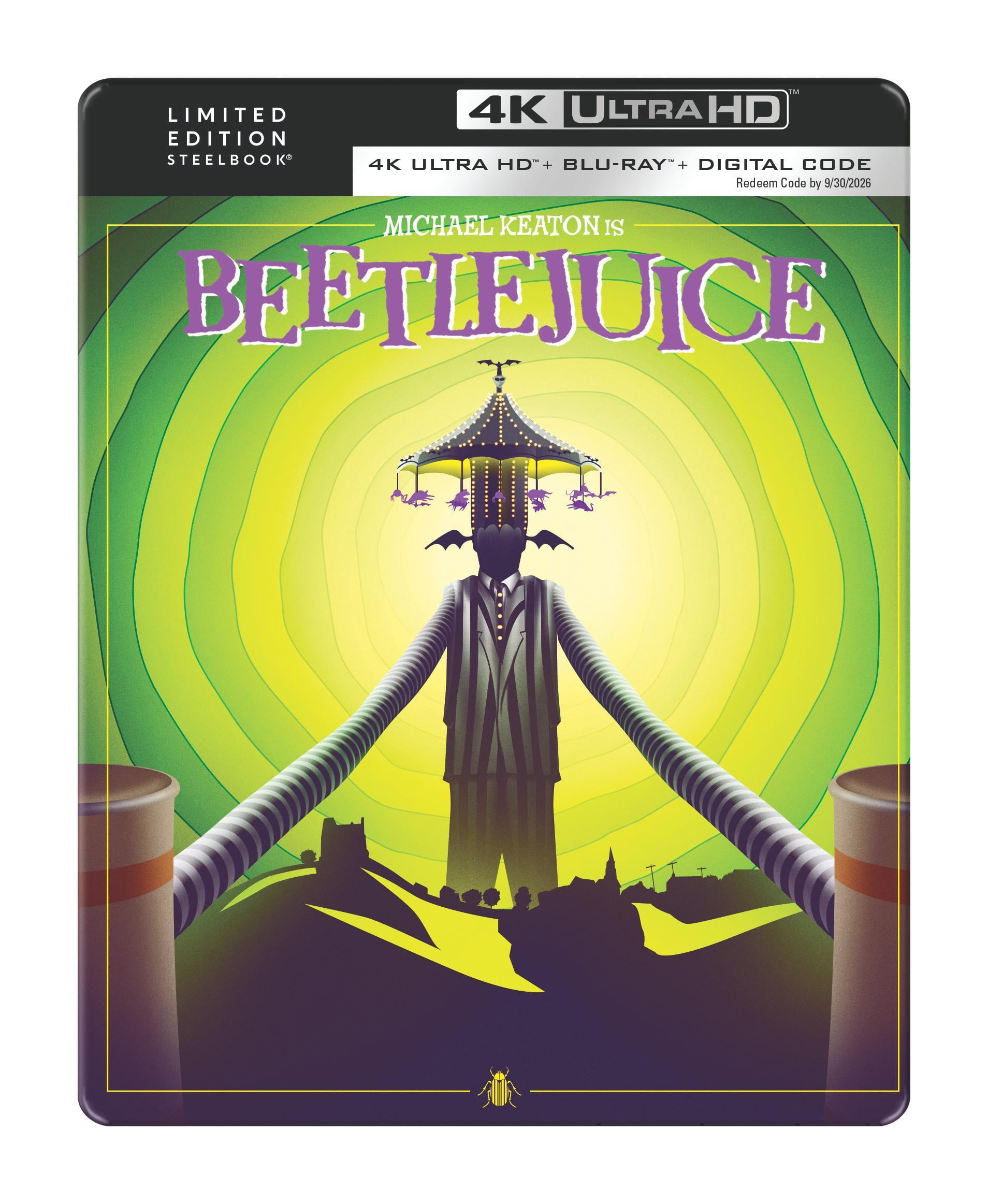 Beetlejuice (Walmart Exclusive) (Steelbook) (4K Ultra HD + Blu-ray + Digital), Warner Bros., Comedy, Horror