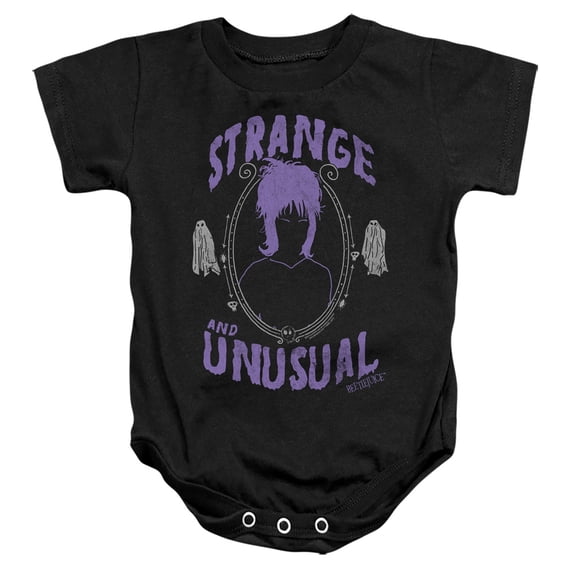 Beetlejuice Strange And Unusual Unisex Infant Snap Suit for Baby (12 Months), Black