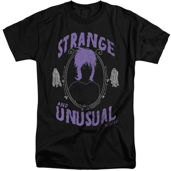 Beetlejuice Strange and Unusual Lydia Unisex Adult Tall T Shirt,Black, 2X-Large