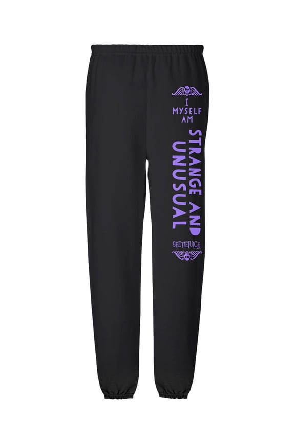 Strange and Unusual Mens Jogger Sweatpants, Black, Large