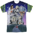 thumbnail image 1 of Beetlejuice Striped Poster Unisex Adult Front Only Sublimated T Shirt,Multi, Small, 1 of 2