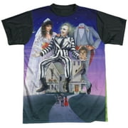 BEETLEJUICE Striped Poster Unisex Adult Halloween Costume Sublimated T Shirt