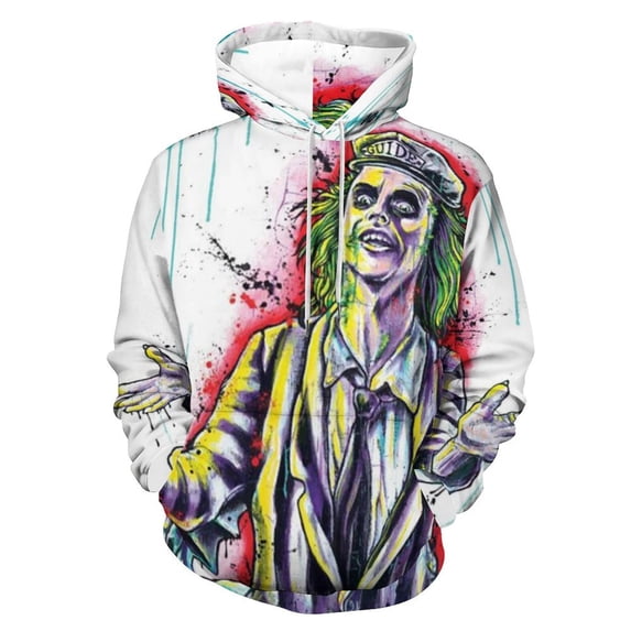 Beetlejuice Sweatshirts Casual Pullover Hoodie Jacket Unisex Hooded Activewear 3D Printed Long Sleeve Sweater with Pocket 6XL