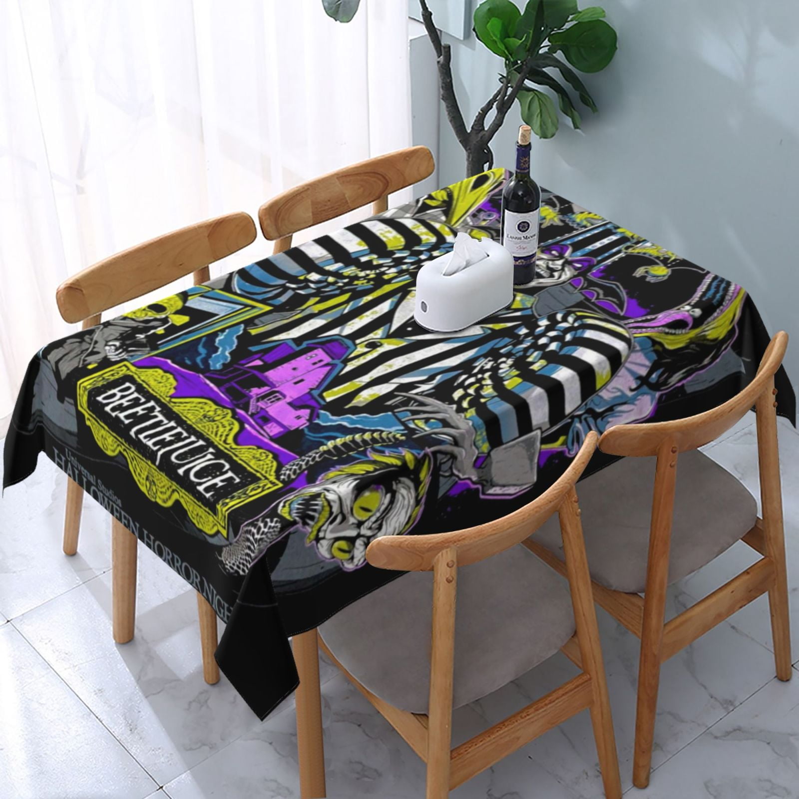 Beetlejuice Tablecloth Halloween Rectangle Versatile Stylish Table Beetlejuice Tablecloth Halloween Rectangle Versatile Stylish Table