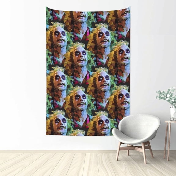 Beetlejuice Tapestry Wall Hanging Home Decoration Wall Blanket Dormitory Living Room Bedroom Backdrop Poster( 60x40inch)