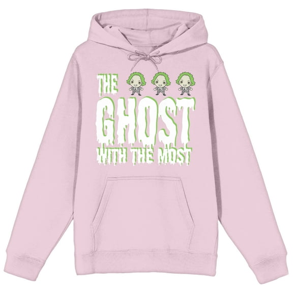 Beetlejuice The Ghost With the Most Men's Cradle Pink Graphic Hoodie-Small