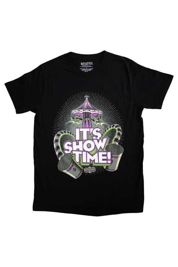 Beetlejuice Unisex T-Shirt: It's Showtime Carousel (Large)