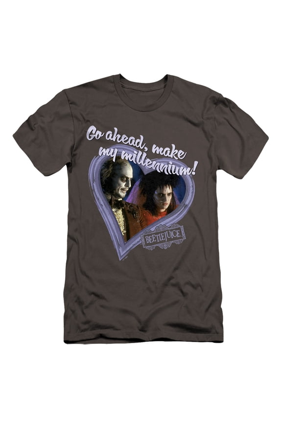 Valentine Make My Millennium Unisex Adult Canvas Brand T Shirt, Charcoal, Medium