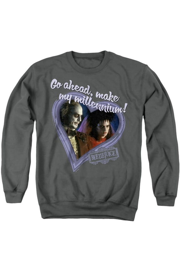 Valentine Make My Millennium Unisex Adult Crewneck Sweatshirt, Charcoal, Small