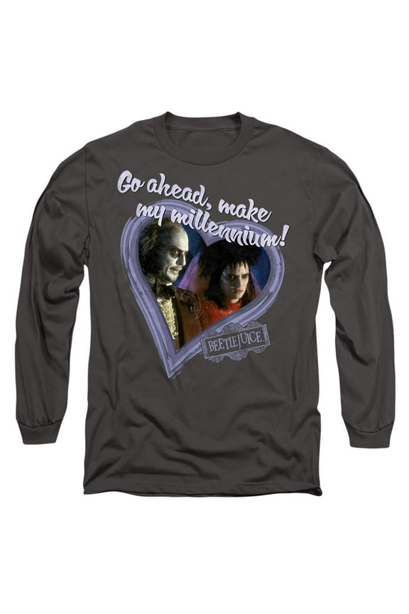 Valentine Make My Millennium Unisex Adult Long-Sleeve T Shirt, Charcoal, X-Large