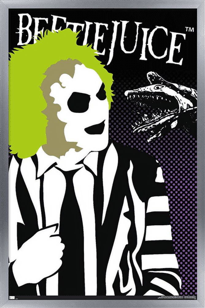 Beetlejuice - Vector Wall Poster, 14.725" x 22.375", Framed
