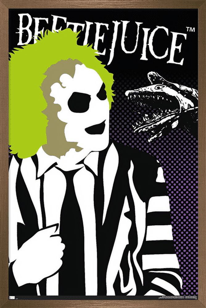 Beetlejuice - Vector Wall Poster, 14.725" x 22.375", Framed