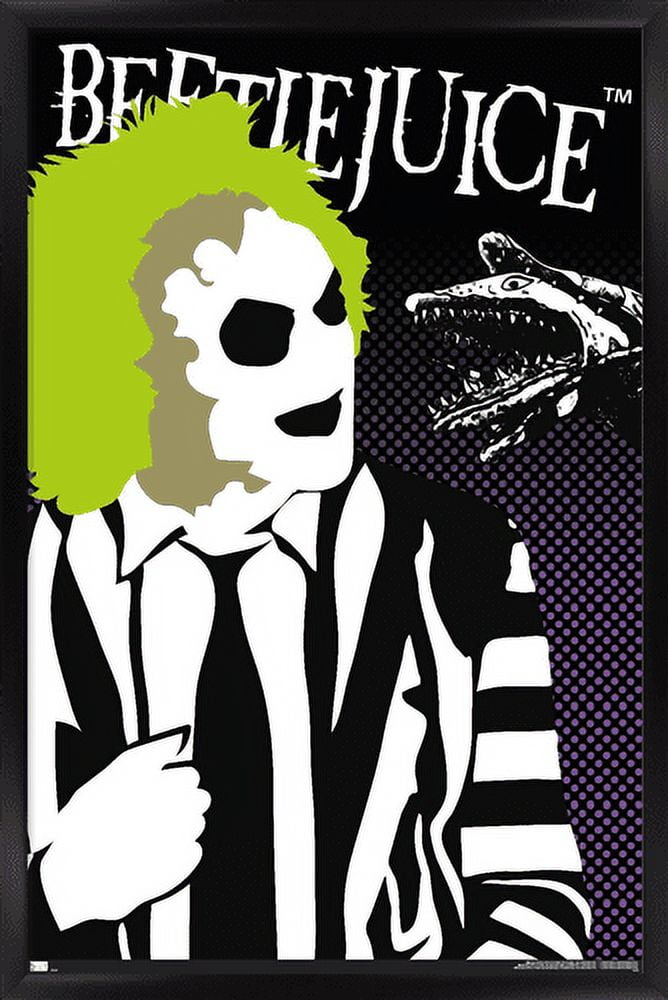 Beetlejuice - Vector Wall Poster, 14.725" x 22.375", Framed